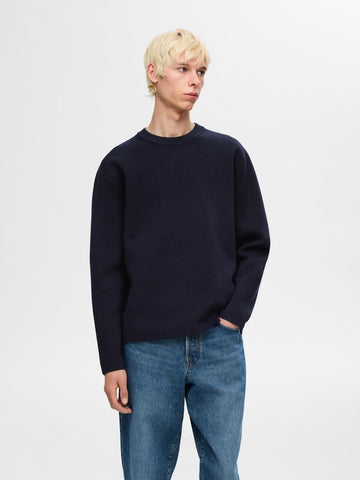 SLHMIKE LS KNIT RELAXED CREW NECK