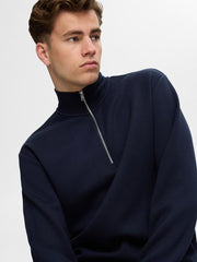 SLHEMANUEL SOFT ZIP HIGH NECK SWEAT