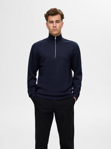 SLHEMANUEL SOFT ZIP HIGH NECK SWEAT