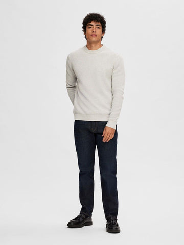 SLHDANE LS KNIT STRUCTURE CREW NECK