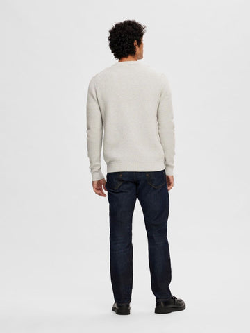 SLHDANE LS KNIT STRUCTURE CREW NECK