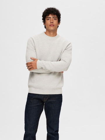 SLHDANE LS KNIT STRUCTURE CREW NECK