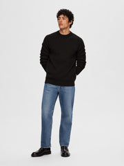 SLHDANE LS KNIT STRUCTURE CREW NECK