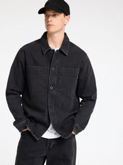 SLHJAKE 3072 BLK WASH OVERSHIRT