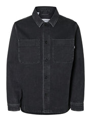 SLHJAKE 3072 BLK WASH OVERSHIRT