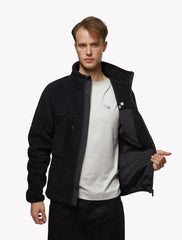 Fleece Jacket Men - Peat Black